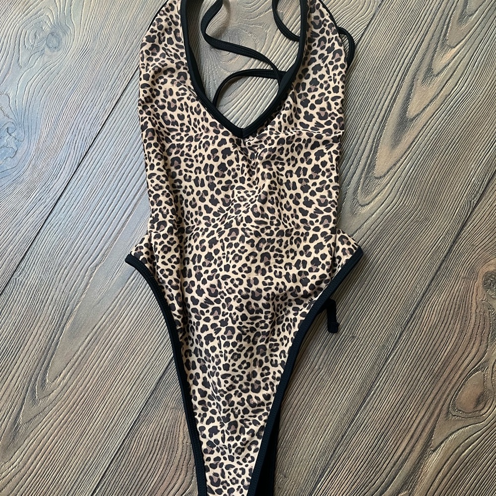 Cheetah one piece swimsuit